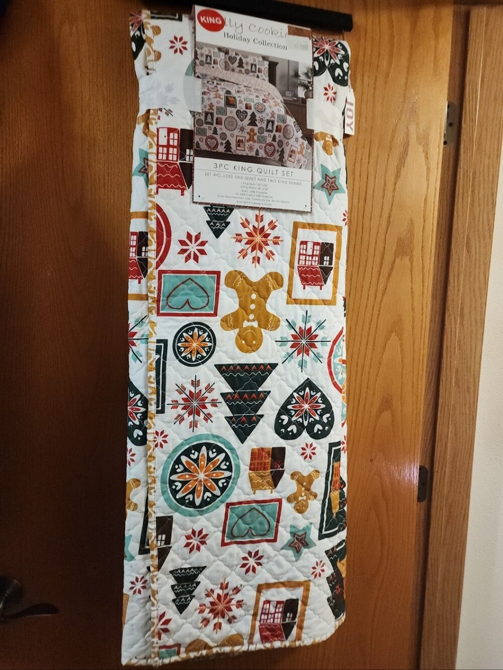 ✨️NWT STUNNING CHRISTMAS 3PC SET / KING QUILT/ 2 SHAMS / 🎄🎁❤️
